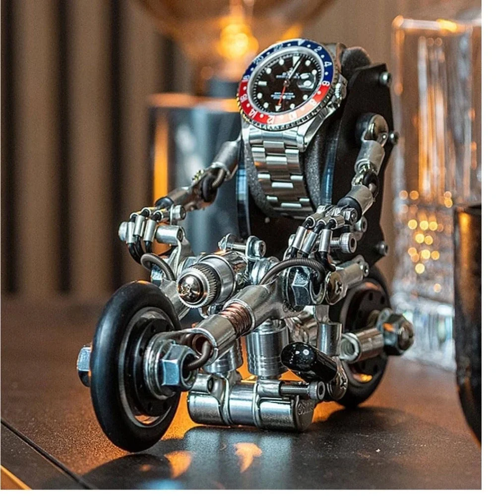 NEW Motorcycle Watch‎ Display Stand Unique Watch Holder Watch Accessory Silver
